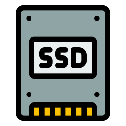 NVMe SSD Opslag Cloud Pictogram